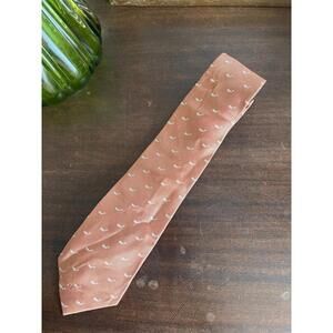 Men’s 100% silk whale print tie